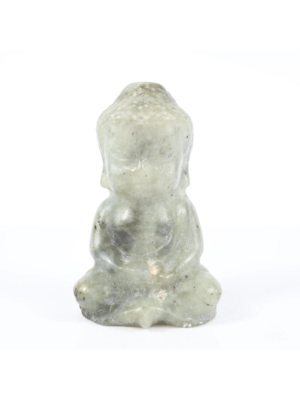 Labradorite Budha Statue 2"H Carving Crystal 74g Display House Decor 0176